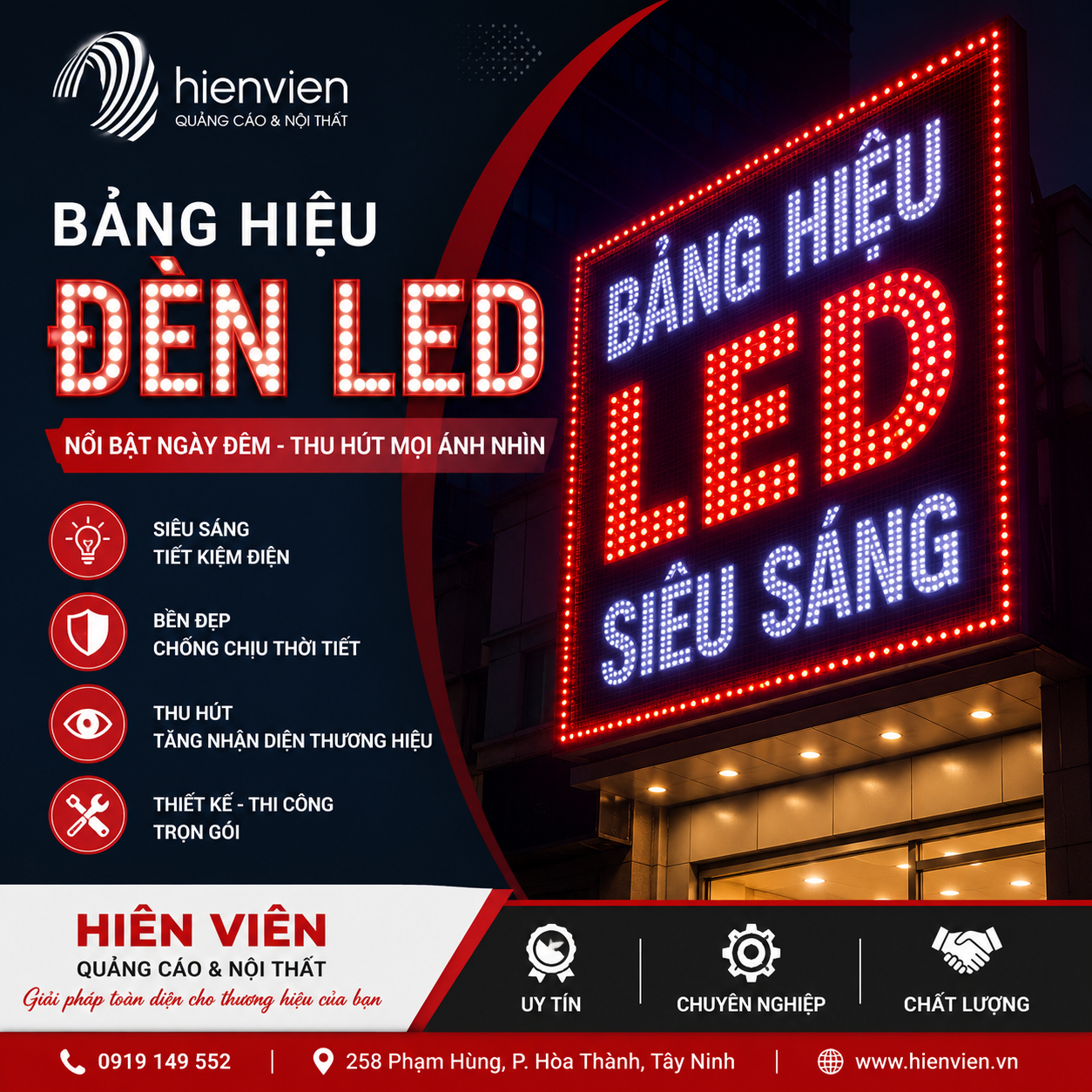 Bảng Hiệu Đèn Led Tây Ninh